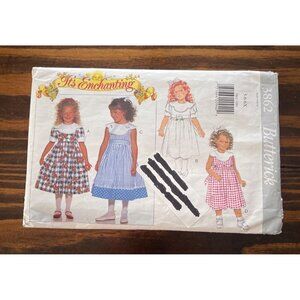 Vintage Sewing Girl's Pattern Butterick 3862 5-6-6X Cut